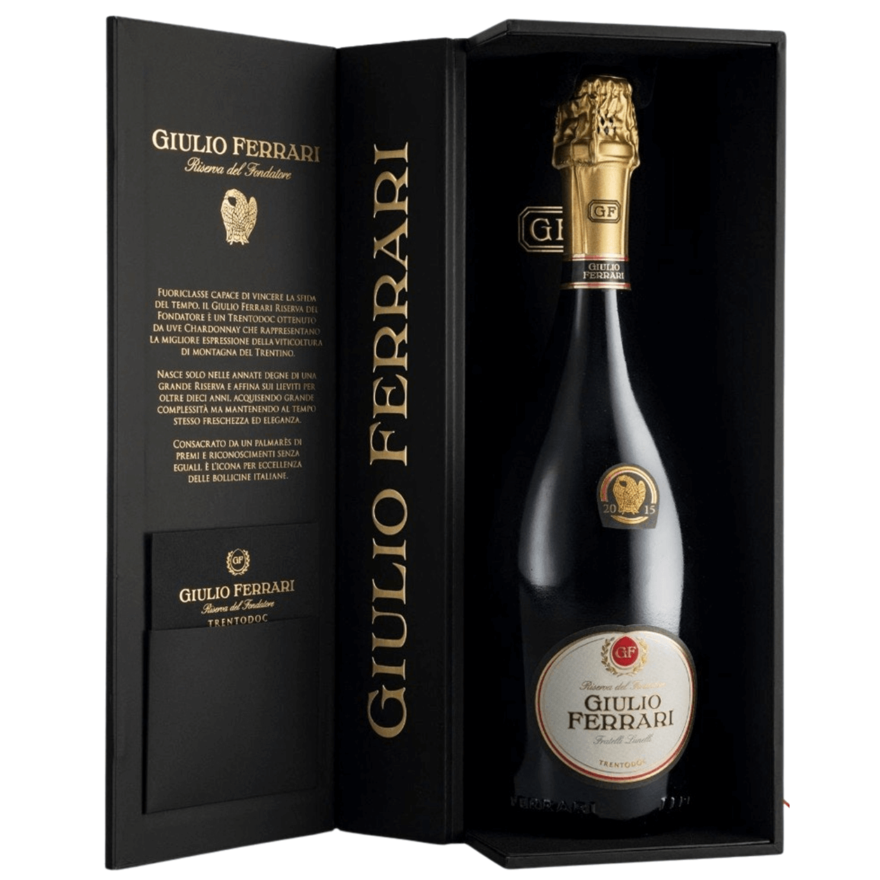 EQUILIBRATA FRAGRANZA
Fuoriclasse che va oltre ogni aspettativa. Chardonnay in purezza, affascinante, appagante, suggestivo. Una grande Riserva, icona per eccellenza delle bollicine italiane, il Giulio Ferrari è capace di vincere la sfida del tempo.
VENDEMMIA 2015
La 2015 è un’annata che ha garantito un decorso caldo e asciutto nel suo progressivo incedere. Il bel tempo ha accompagnato la fioritura iniziale, che ha poi condotto, grazie a un’equilibrata piovosità nei mesi primaverili