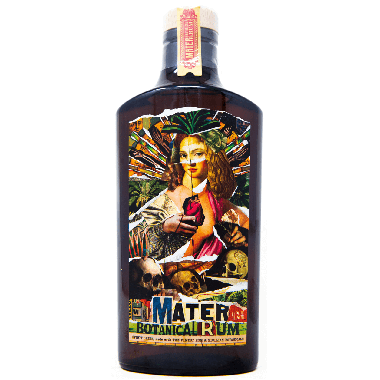 Rum Botanical Mater Sicilia Trinidad Reunion 70cl 41%vol con 6 bicchierini in vetro