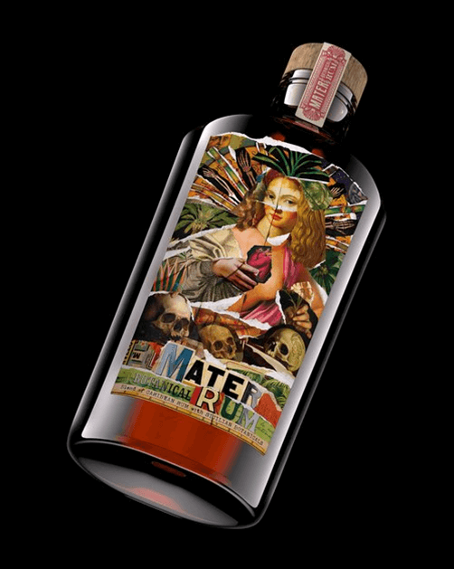 Rum Botanical Mater Sicilia Trinidad Reunion 70cl 41%vol con 6 bicchierini in vetro