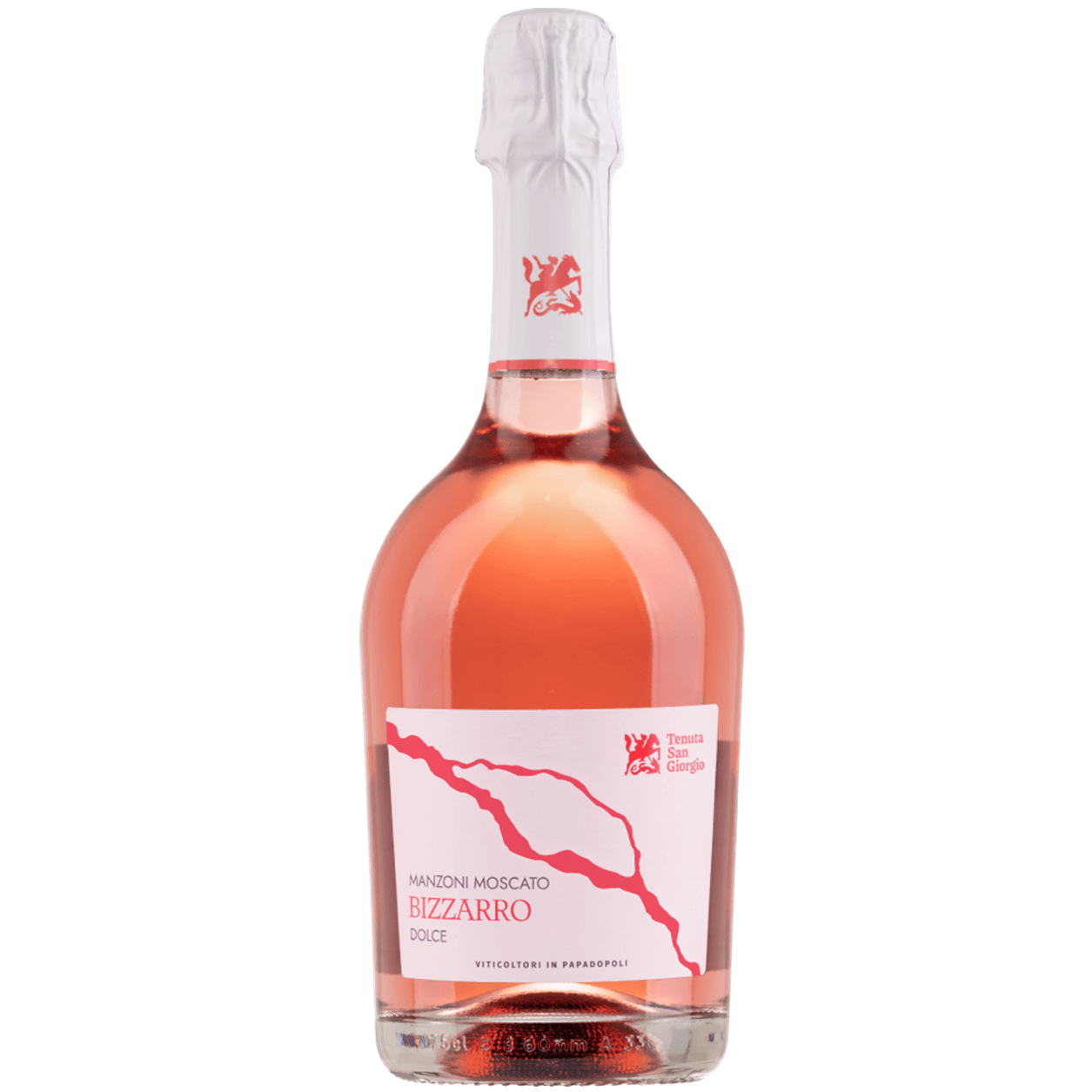 Veste rosa cerasuolo vibrante e accesa.
Perlage fine e persistente, unghia luminosa.
Sinuoso e morbido il bouquet, che si manifesta subito con ricordi decisi di confettura di fragola e di ciliegia.
Ben amalgamate anche le note tipicamente aromatiche del Moscato.
Chisura esotica di litichi maturo.
Un connubio perfetto tra dolcezza e freschezza magnifica il degustatore al palato, regalando sensazioni vellutate ben supportare da un'acidità sempre presente ed elegante.
Raffinato e persistente