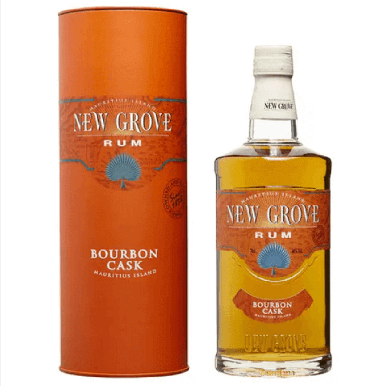 New Grove Bourbon Cask è un corposo rum mauriziano single estate, invecchiato in botti vergini tipo Bourbon e botti premium ex Bourbon, per alcune note gourmand di vaniglia, caramello e legnose, seguite da un gusto fresco, leggermente affumicato e di spezie dolci.