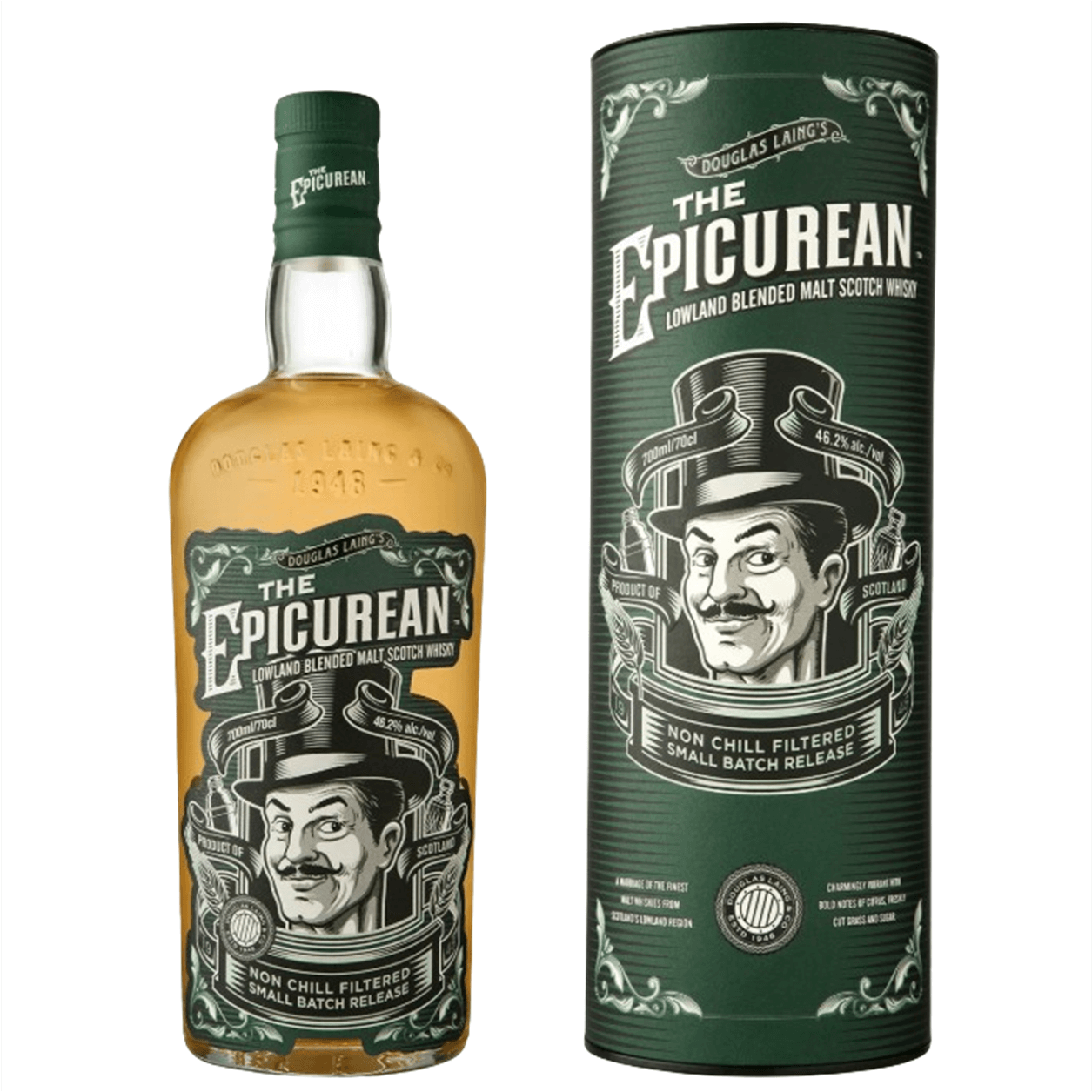 Questo whisky prende il meglio dei single malt delle Lowlands e
li miscela presentando questo vatted small batch non filtrato e
senza aggiunta di coloranti.
NOTE DI DEGUSTAZIONE
Si presenta di colore giallo paglierino. Al naso è fresco con note
di agrumi, cereali e sentori di banana ed erbe aromatiche. Al
palato è dolce e succoso con note di mela, pera, uva e zenzero.