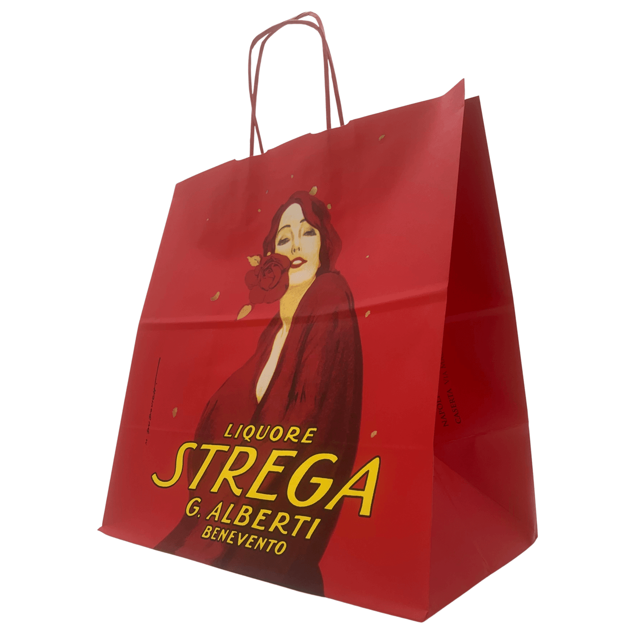 Panettone alla crema al cioccolato al liquore Strega Alberti 1KG Lievitazione naturale (in busta regalo Strega collezionabile)