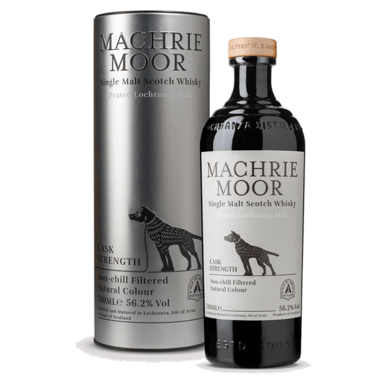 Whisky Torbato Single Malt Scotch Machrie Moor Cask Strenght 70cl in astuccio metallico