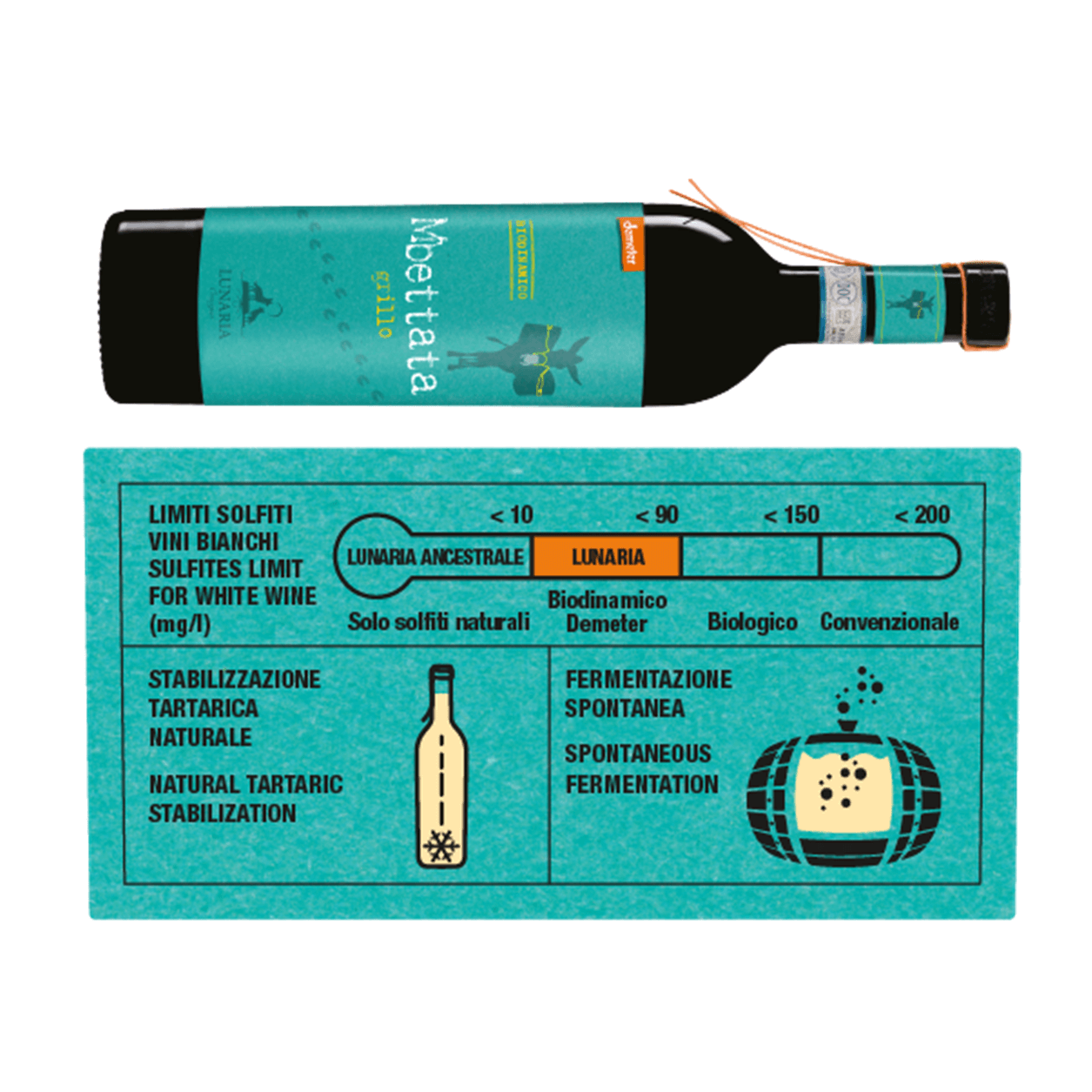 Grillo Sicilia Mbettata DOC Lunaria Orsogna Bio Demeter Vegan 75cl