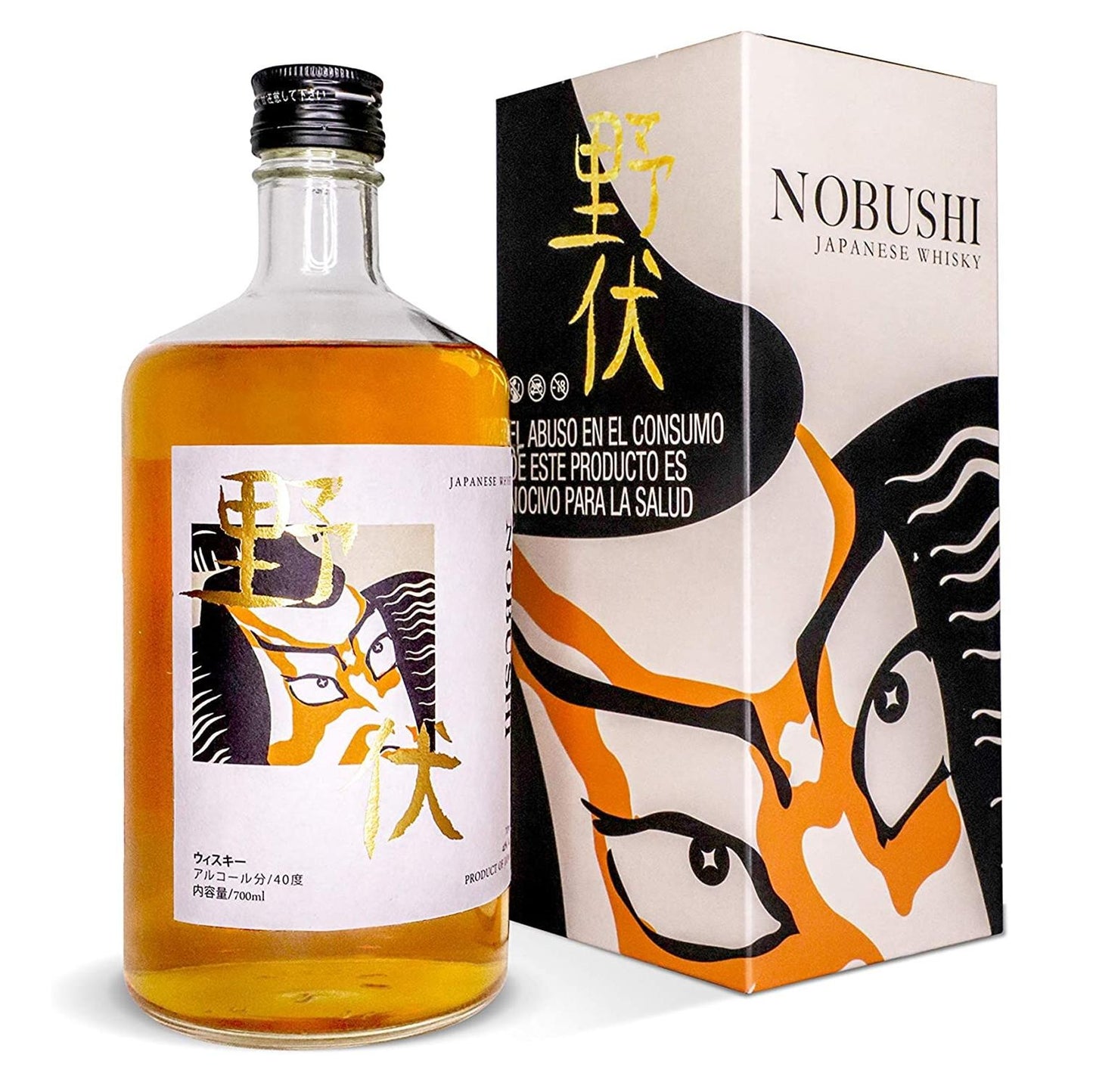 Whisky Nobushi Giapponese Blended Malt 700ml in astuccio e con 6 bicchierini in vetro
