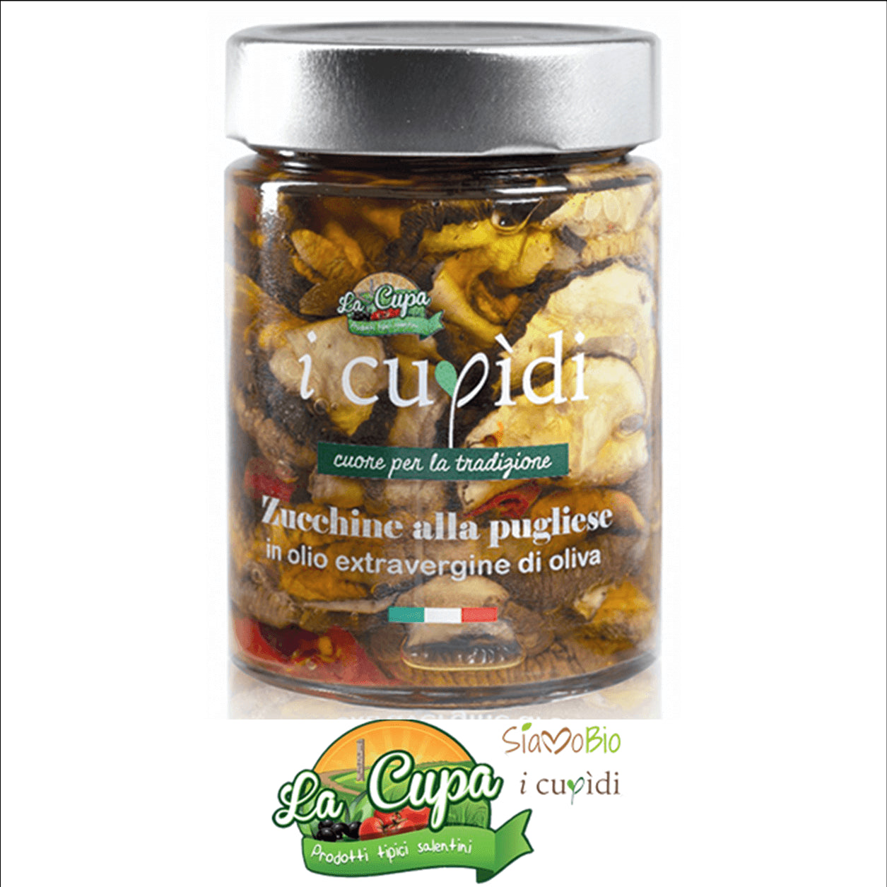 Zucchine alla Pugliese Senza additivi e conservanti in olio extravergine di oliva La Cupa