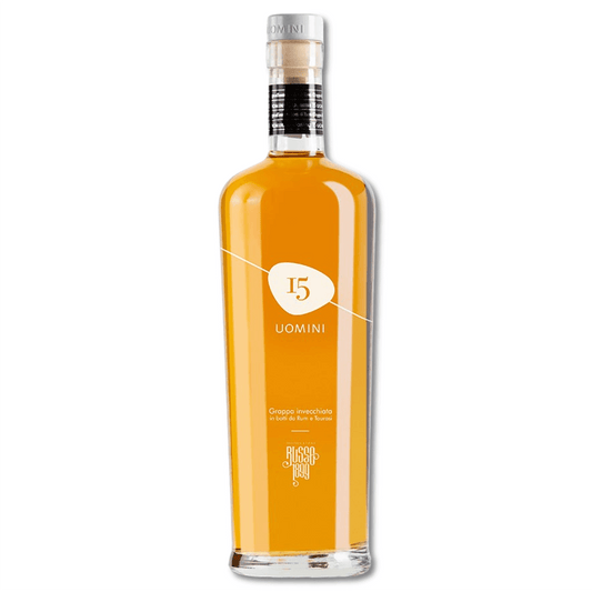 Grappa 15 Uomini affinata in botti da Rum e Taurasi Distillatori Russo 1899 70cl in busta regalo