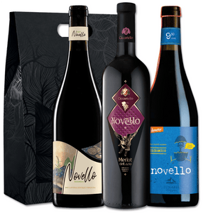 Disponibile per l'acquisto/prenotazione, in vendita dal 31 Ottobre 2026

1x Novello Merlot 2026 Vino Rosso IGT Lazio Ciccariello 75cl ⬅︎Link alla scheda tecnica

1x Vino Novello 2026 Rosso Terre d' Abruzzo IGT Senza Solfiti Aggiunti Biodinamico Lunaria 75cl ⬅︎Link alla scheda tecnica

1x Vino Novello 2026 Rosso Terre d' Abruzzo IGT Biologico Orsogna 75cl ⬅︎Link alla scheda tecnica

Confezione regalo da 3 bottiglie miste in cartone di colore e motivo secondo disponibilità, potrebbe variare da quella in foto
