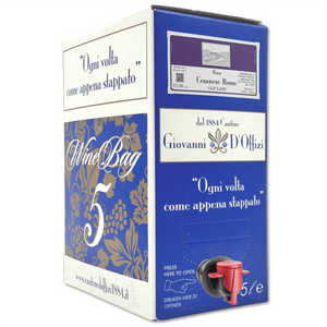 Colore rosso rubino tendente al granato; Aromi intensi al naso, frutti rossi e spezie come liquirizia e zenzero

Cenni storici: la prima prova della coltivazione del vitigno Cesanese nella zona di Olevano Romano risale ai tempi dei primi coloni Latini ed Equi. 

Perché scegliere il formato Bag in Box? Conservazione ottimale Il sistema ermetico del Bag in Box mantiene il vino fresco fino a 8 settimane dall’apertura, proteggendolo dall’ossidazione e conservandone i profumi e la freschezza.

Sostenibilità