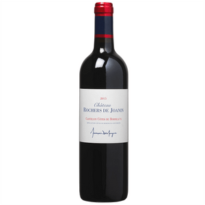 Château Rochers de Joanin si trova sui pendii argillosi-calcarei del Castillon - denominazione Côtes de Bordeaux, vicino a Saint-Emilion. 
Ogni passo dell'elaborazione di questo Grand Vin de Bordeaux rispetta l'ambiente.

Invecchiamento 20% in botti e 80% in tini.

Un vino rosso impenetrabile e profumato con aromi di mora e floreali.
Corpo pieno, tannini fini e un finale sapido. 