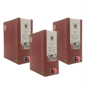 Dalle uve integralmente prodotte all'origine  all'interno del comprensorio di Offida e Castel di Lama

nasce questo uvaggio di Sangiovese e Montepulciano, lo stesso che riserviamo al nostro Ner Piceno, certificato biologico e con una gradazione alcolica di 13,5%vol

Colore: rosso rubino intenso

Olfatto: vinoso, delicato, fragrante, con sentori di lamponi e ribes

Gusto: risulta asciutto, armonico e giustamente tannico
Perché scegliere il formato Bag in Box?

Conservazione ottimale
Il sistema ermetico del B