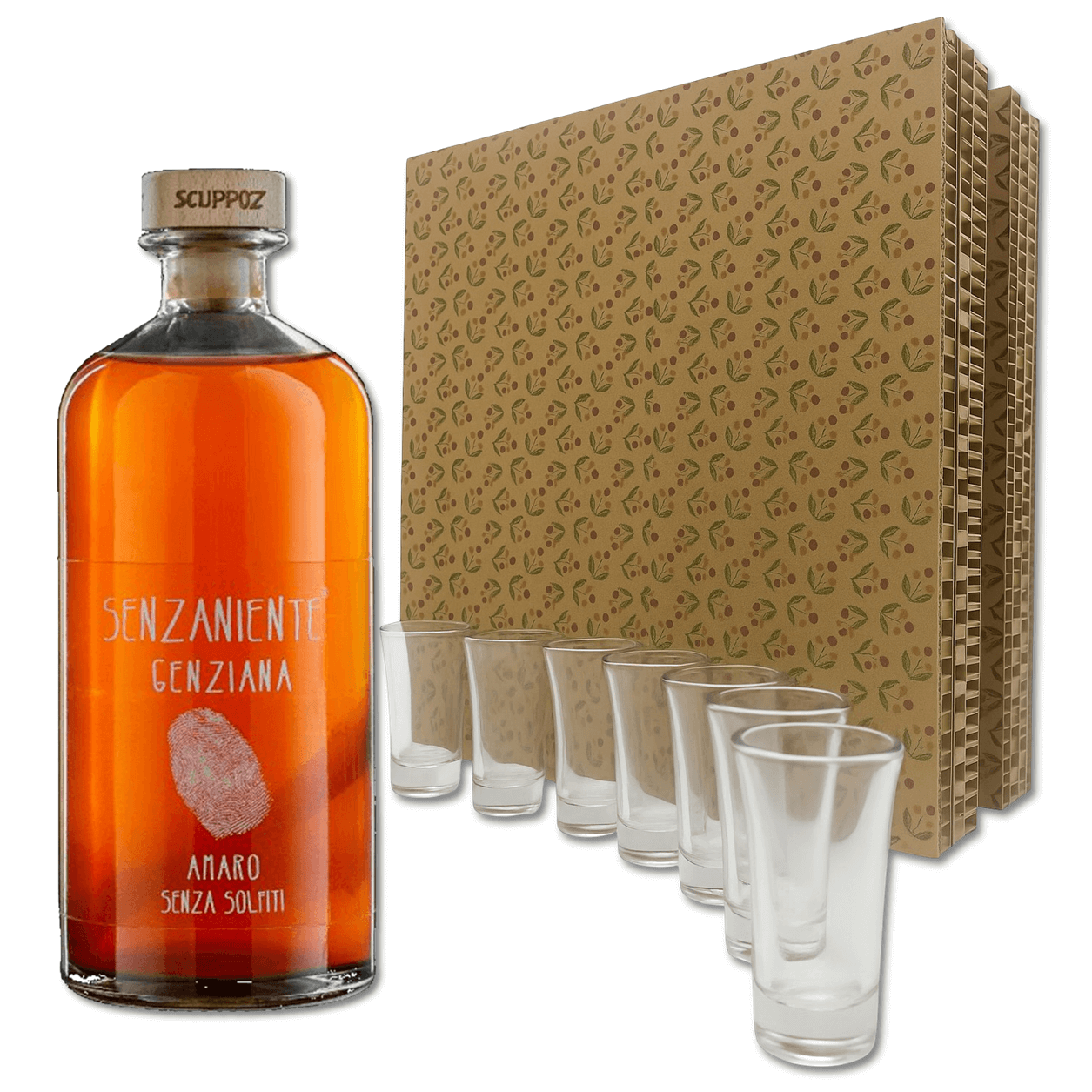 La Genziana senza niente è la versione più autentica di questo amaro. 

Nasce da una collaborazione con l'azienda Marina Palusci.

È un'infusione lenta a freddo in un vino bianco SENZA SOLFITI AGGIUNTI, con all'interno pistilli di zafferano e testimone di genziana

Radice di Genziana lasciato all'interno della bottiglia

Ingredienti: infuso di radici di Genziana in Vino Bianco 80% senza solfiti aggiunti, Alcool, Zucchero, radice di genziana e zafferano 19% Vol.

Contiene: Genziana Senzaniente senza sol