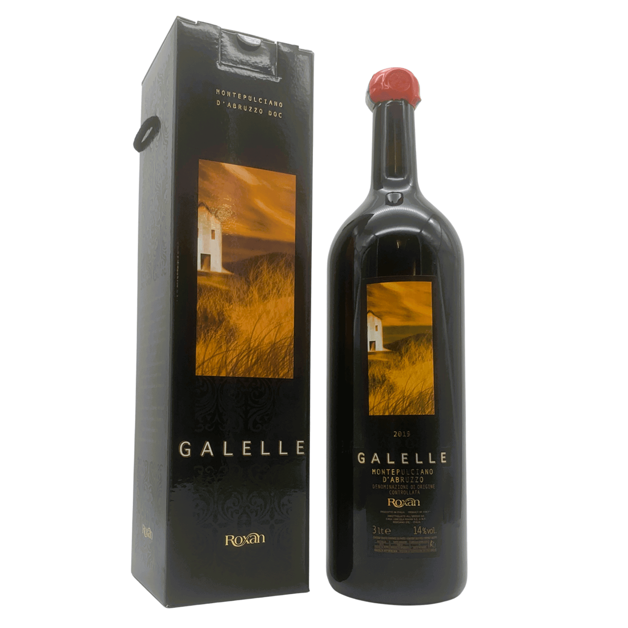 3 Litri Montepulciano d'Abruzzo Galelle Roxan astucciato magnum in ceralacca