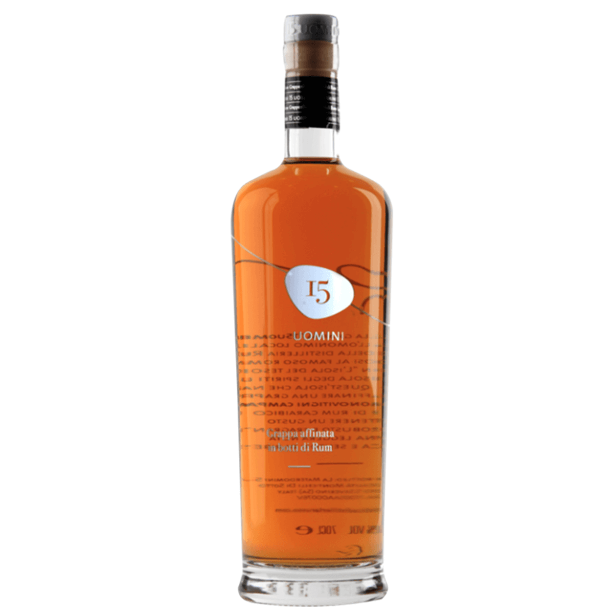 La grappa 15 uomini è un' acquavite invecchiata in botti di rum caraibiche per un periodo che va dai 12 ai 18 mesi e in botti di rovere precedentemente usate per il vino taurasi.

Grappa decisamente aromatica, caratterizzata da nota di nocciola, tabacco e erba fresca.


Questa pregevole grappa ha sentori di marasca e ribes.