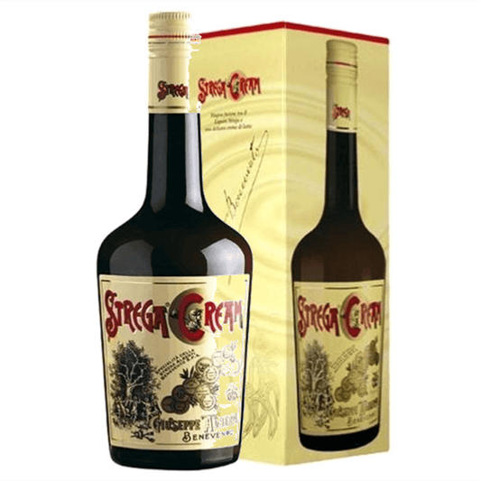 Strega Cream Giuseppe Alberti Benevento liquore alla crema di Strega in astuccio regalo