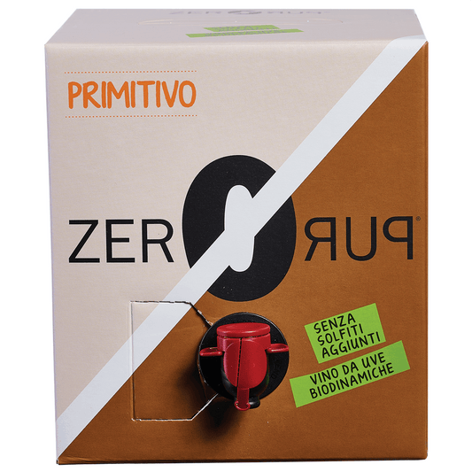 Primitivo Zero Puro Orsogna Senza Solfiti aggiunti Bio Vegan in bag in box 3 litri