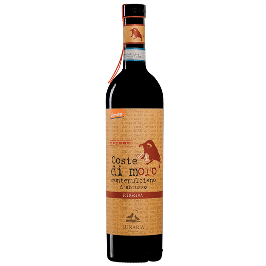 Riserva Montepulciano d'Abruzzo 2015 Coste di Moro Lunaria Orsogna Bio Demeter Vegan