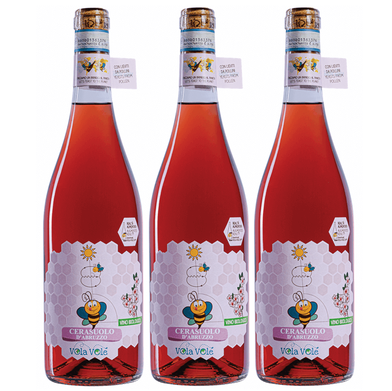 3x Cerasuolo d'Abruzzo Doc Vola Volè Orsogna Biologico Biodiversity Friend Vegan 3x75cl