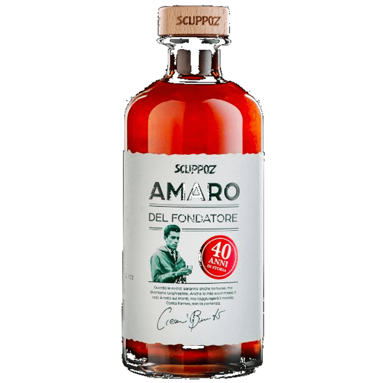 Amaro del Fondatore Benito Cicconi Scuppoz Abruzzo 35%vol in busta regalo