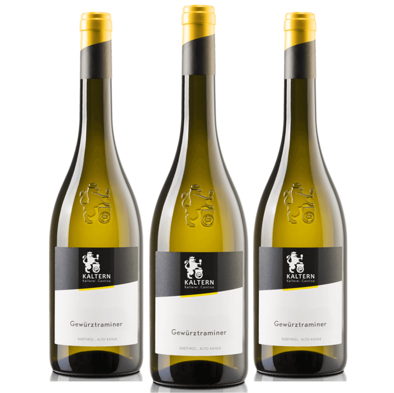 3x Gewurztraminer Sudtirolo Alto Adige Bianco Doc Kellerei Kaltern 14%vol 3x75cl