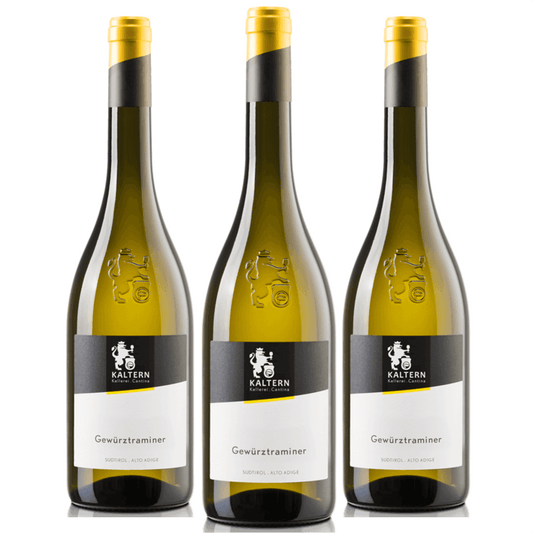 3x Gewurztraminer Sudtirolo Alto Adige Bianco Doc Kellerei Kaltern 14%vol 3x75cl