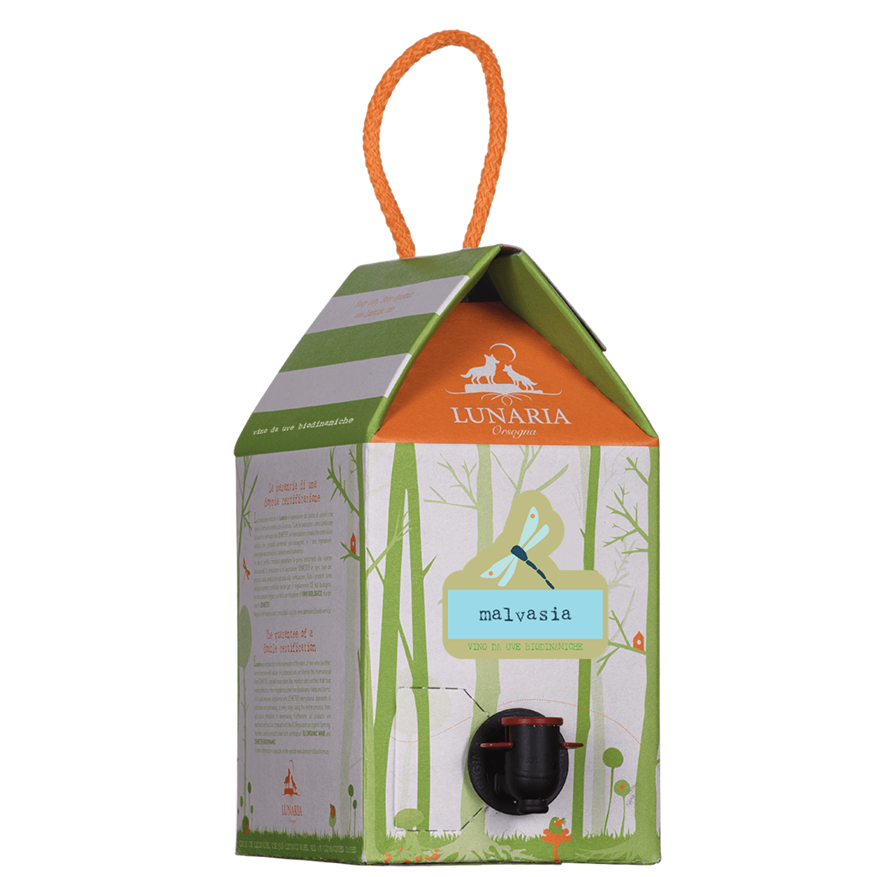 Bag in Box Malvasia Lunaria Orsogna Bio Demeter Vegan 3 Litri