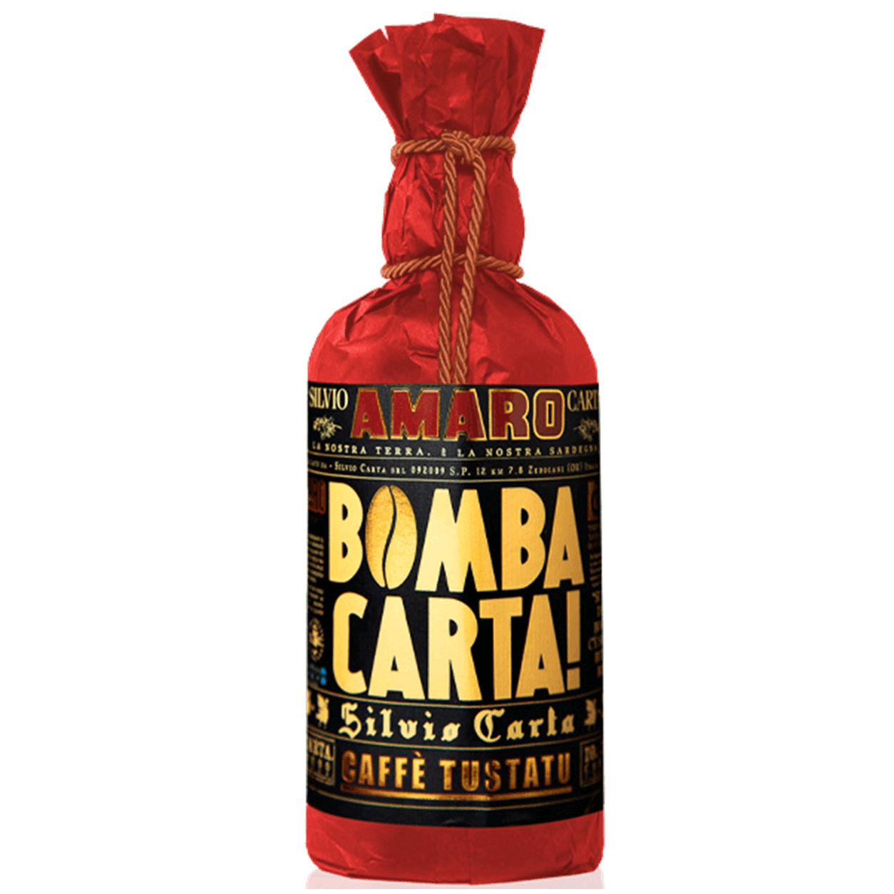 Amaro Bomba Carta Caffè Tostatu Silvio Carta da Erbe Spontanee Sarde 70cl