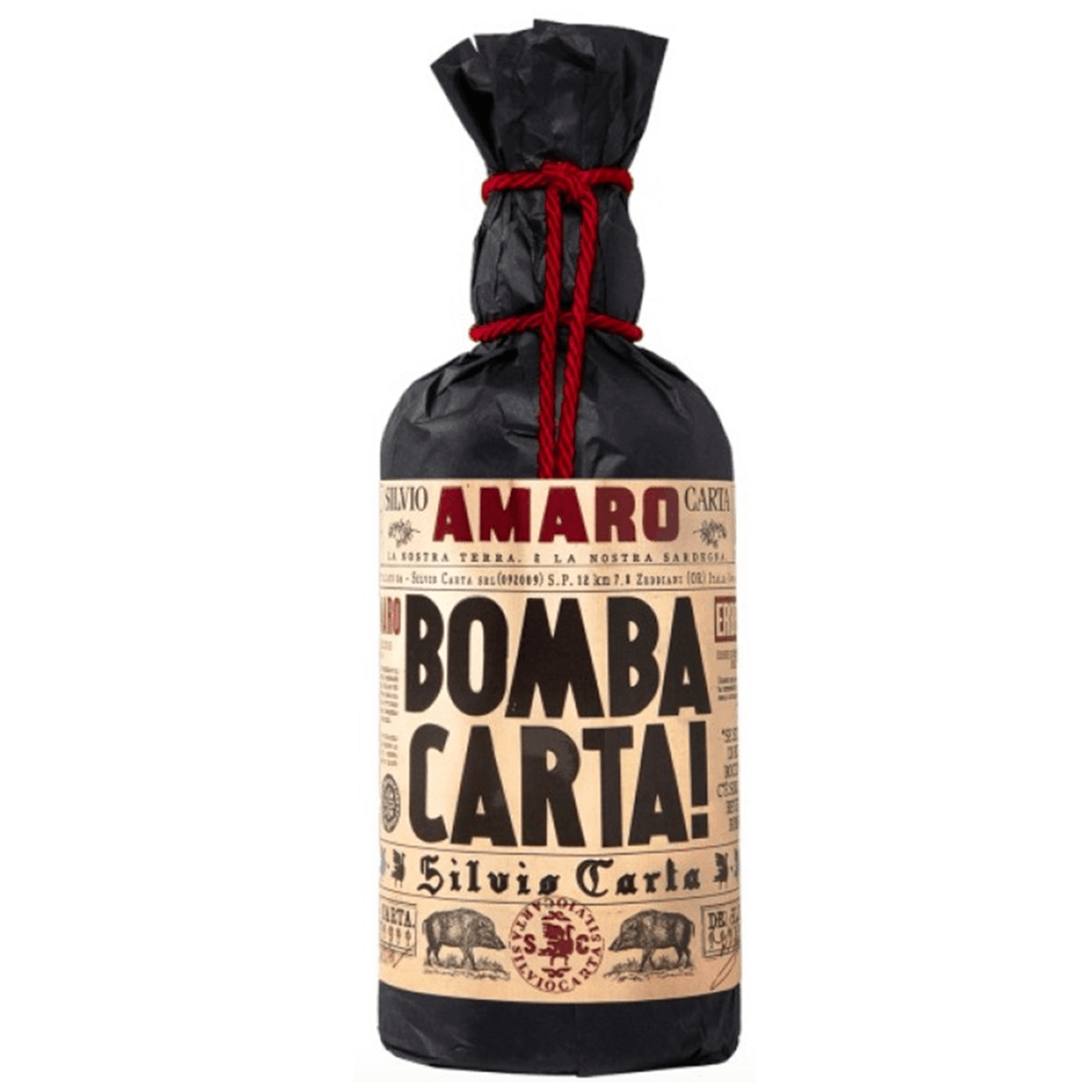 Amaro Bomba Carta Silvio Carta da Erbe Spontanee Sarde