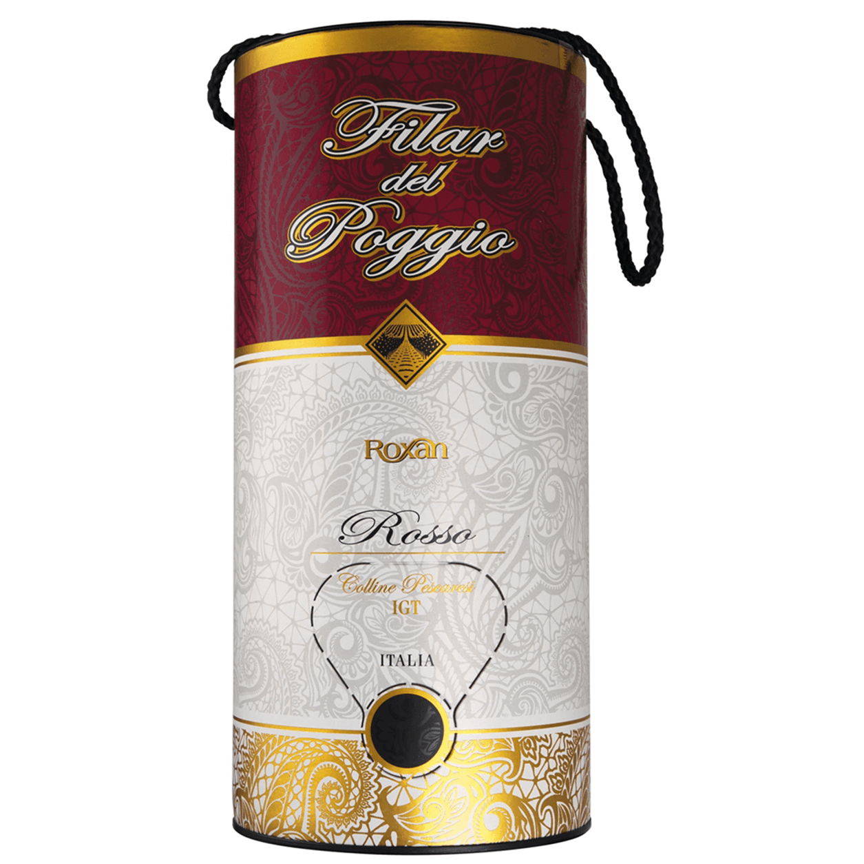 Rosso in Bag in Box 3 litri Colline Pescaresi Filar del Poggio Casa Vinicola Roxan 14%vol (da uve Montepulciano)