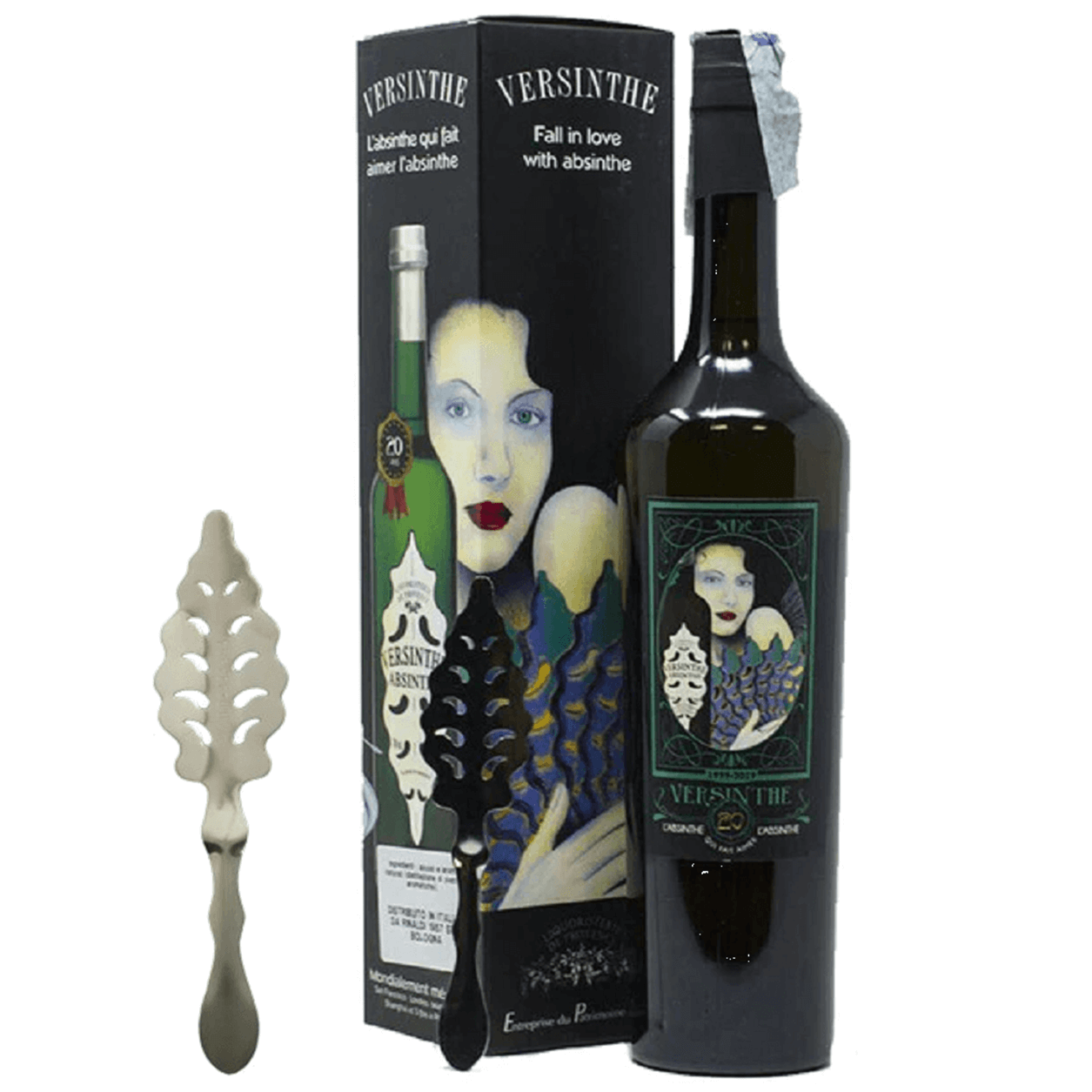 Liquore Versinthe con Cucchiaio per Assenzio 70 cl 45%vol Liquoristerie de Provence