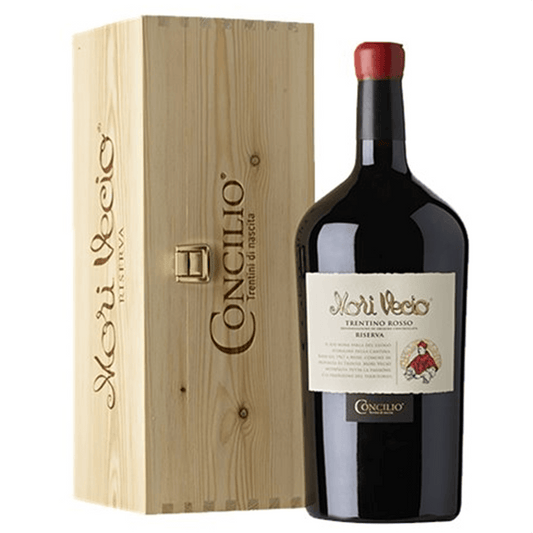 Mori Vecio Magnum 3lt Riserva Rosso Trentino in cassa di legno