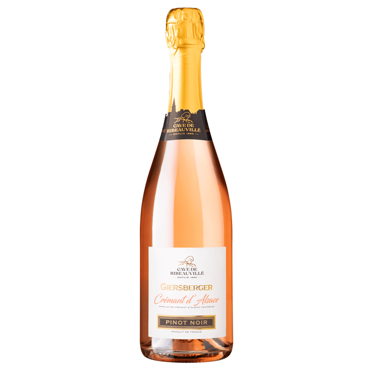 Cremant Pinot Noir Rosè Giersberger AOC Alsazia Cave De Ribeauville in Confezione Regalo con Calici