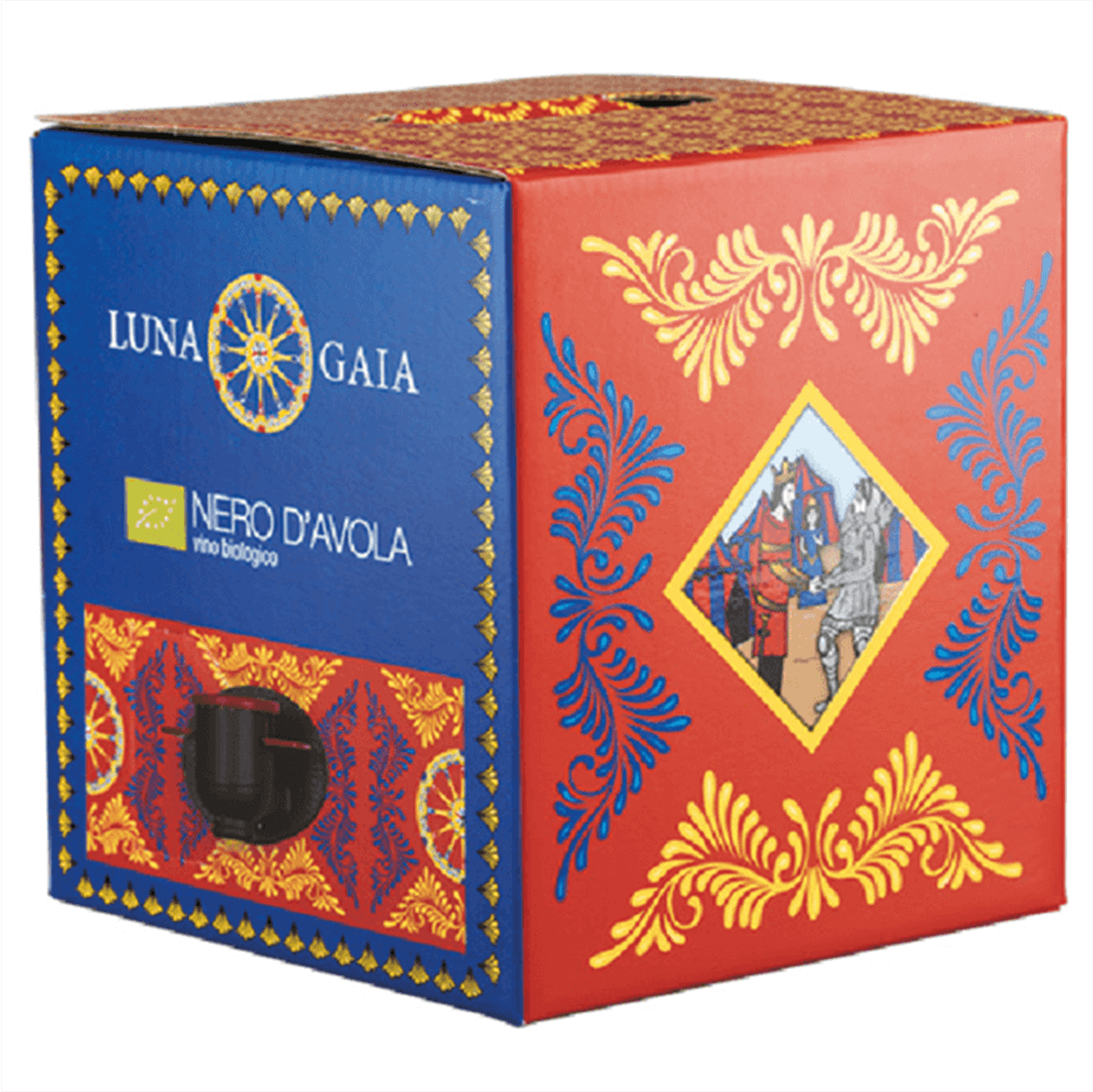 3 Litri Nero d'Avola Sicilia Doc Luna Gaia Biologico 13,5%vol in Bag in Box