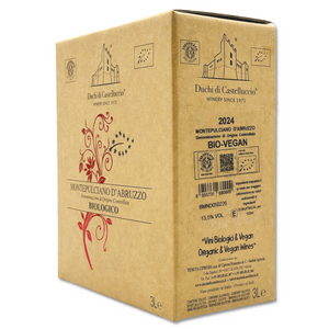 3 litri Montepulciano d'Abruzzo DOC Rosso Bio Vegan in bag in box Duchi di Castelluccio 13,5%vol