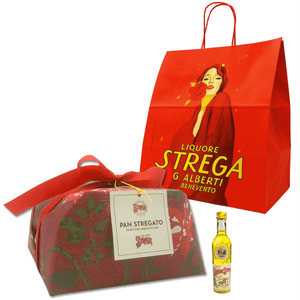 Rinforzato da un Mignon di Liquore Strega da 50ml per bagnare e far diventare più goloso il Pan Stregato

Il Pan Stregato vanta una lavorazione tradizionale che prevede una lievitazione lenta e naturale. Lo contraddistingue la sua bagna al liquore Strega che gli conferisce morbidezza e gusto inconfondibile