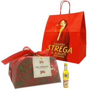 Rinforzato da un Mignon di Liquore Strega da 50ml per bagnare e far diventare più goloso il Pan Stregato

Il Pan Stregato vanta una lavorazione tradizionale che prevede una lievitazione lenta e naturale. Lo contraddistingue la sua bagna al liquore Strega che gli conferisce morbidezza e gusto inconfondibile