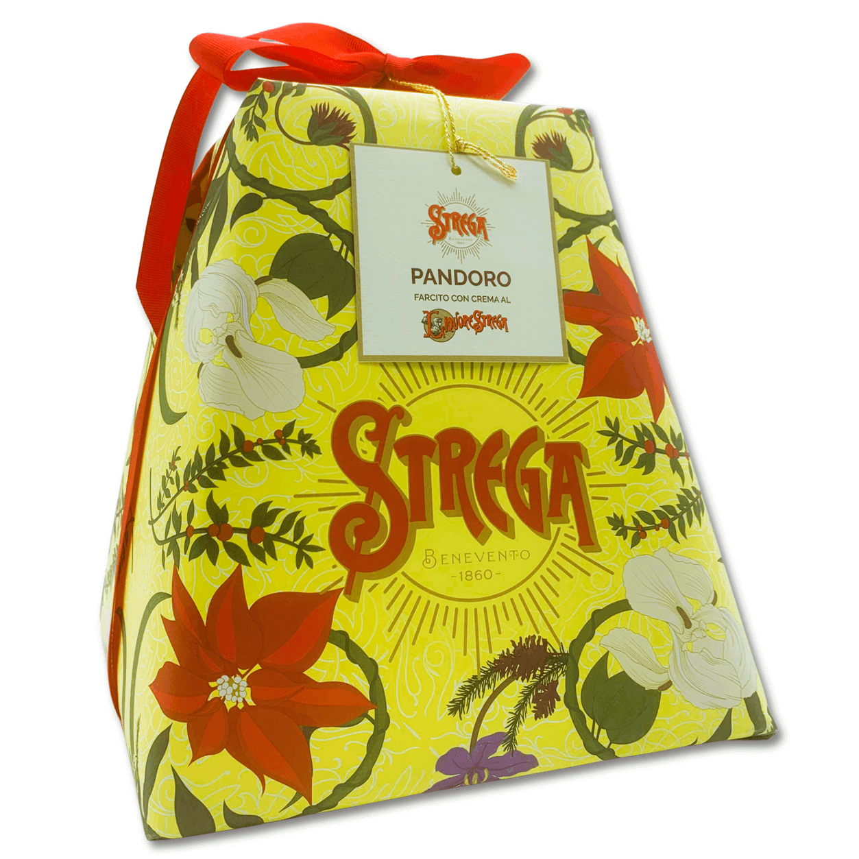 Il Pandoro Strega Alberti è ottenuto dalla lievitazione naturale e da ingredienti accuratamente selezionati. La gustosa e leggera crema al Liquore Strega gli conferisce un sapore unico ed inconfondibile.