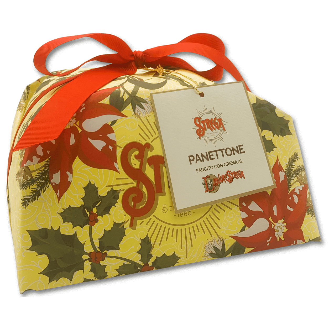 Il Panettone Strega Alberti è ottenuto dalla lievitazione naturale e da ingredienti accuratamente selezionati. La golosa farcitura con crema al Liquore Strega dona un inconfondibile tocco di personalizzazione al tipico panettone con uva sultanina e scorze candite di arancia.