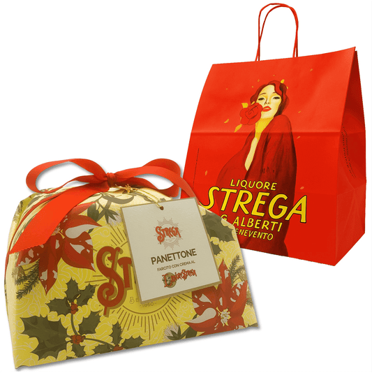 Il Panettone Strega Alberti è ottenuto dalla lievitazione naturale e da ingredienti accuratamente selezionati. La golosa farcitura con crema al Liquore Strega dona un inconfondibile tocco di personalizzazione al tipico panettone con uva sultanina e scorze candite di arancia.