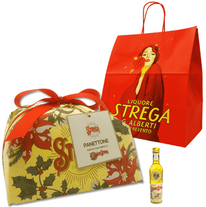 Il Panettone Strega Alberti è ottenuto dalla lievitazione naturale e da ingredienti accuratamente selezionati. La golosa farcitura con crema al Liquore Strega dona un inconfondibile tocco di personalizzazione al tipico panettone con uva sultanina e scorze candite di arancia.

Mignon di Liquore Strega per bagnare il panettone. Sublime!

🎁 In confezione regalo per sorprendere i tuoi amici, non devi pensare tu alla confezione.