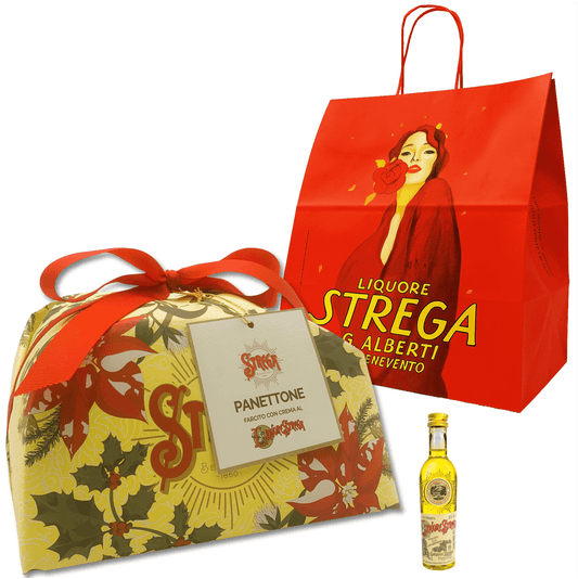 Il Panettone Strega Alberti è ottenuto dalla lievitazione naturale e da ingredienti accuratamente selezionati. La golosa farcitura con crema al Liquore Strega dona un inconfondibile tocco di personalizzazione al tipico panettone con uva sultanina e scorze candite di arancia.

Mignon di Liquore Strega per bagnare il panettone. Sublime!

🎁 In confezione regalo per sorprendere i tuoi amici, non devi pensare tu alla confezione.