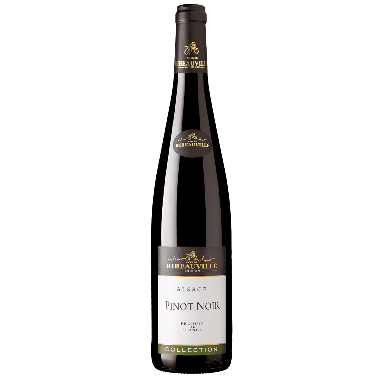 Questa Collezione di Pinot Nero ha un colore rosso scuro e profumi di ciliegia.

L'attacco al palato è morbido e gradevole, il finale è equilibrato e fresco con belle note di frutti rossi.

Vigneto collinare interamente raccolto a mano sulla famosa faglia geologica di Ribeauvillé che offre un'incredibile diversità di terroir.