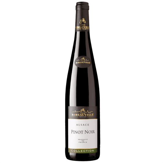 Questa Collezione di Pinot Nero ha un colore rosso scuro e profumi di ciliegia.

L'attacco al palato è morbido e gradevole, il finale è equilibrato e fresco con belle note di frutti rossi.

Vigneto collinare interamente raccolto a mano sulla famosa faglia geologica di Ribeauvillé che offre un'incredibile diversità di terroir.
