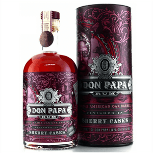 Don Papa Sherry Cask Finish è un rum maturato in botti di rovere americano bourbon, successivamente affina per ulteriori 18 mesi in quattro diverse botti di sherry: Fino, Pedro Ximenez, Cream e Palo Cortado.

Questi quattro barili poi vengono accuratamente miscelati dal Master Blender per creare un rum unico, in edizione molto limitata, non filtrato per intensificarne il gusto caratteristico.