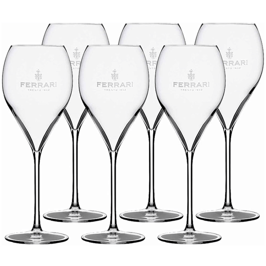 Bicchiere da champagne con logo ufficiale Ferrari e una linea di riempimento da 100 ml
I bicchieri perfetti per una bottiglia speciale di champagne in occasioni speciali!
Per la gastronomia o gli eventi, questi calici da spumante sono ideali grazie alla taratura da 0,1 litro
Grazie alla particolare forma a calice si crea una maggiore formazione di perlage del vino spumante! Più divertimento con gli occhiali Ferrari!
Contenuto della confezione: 6 bicchieri da champagne Ferrari, 240817, dimensioni: Ø 8 cm/ 23