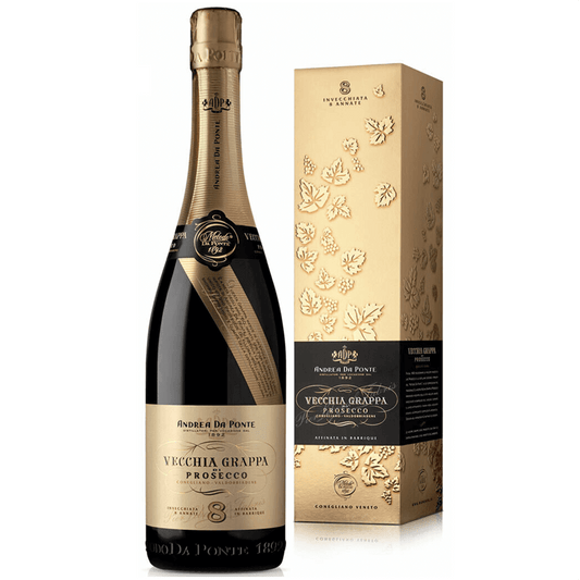 Espressione più tradizionale della distillazione secondo il Metodo Da Ponte, la Vecchia Grappa di Prosecco nasce dalla selezione delle migliori vinacce di Glera che danno vita al Prosecco Superiore D.O.C.G.

Dal colore giallo dorato dato dall’invecchiamento in botti di rovere della regione francese del Limousin, è limpida nella sua essenza e regala una vera esperienza olfattiva.