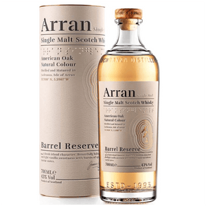 Barrel Reserve enfatizza le deliziose e dolci note di frutta che  sono il segno distintivo della nostra distilleria. 

Il nuovissimo Barrel Reserve è un whisky scozzese single malt single barrel

È maturato al 100% in botti ex Bourbon

Naso: Mele e pere delicate

Palato: Agrumi meravigliosamente equilibrati e leggera dolcezza vanigliata con un'esplosione di mela e delicate note marine.

Fine: Dolcezza, Spezie, Quercia Carbonizzata, Agrumi