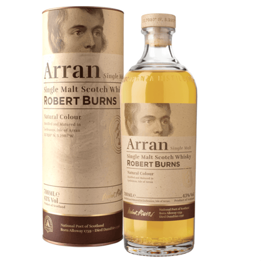 Naso: Vaniglia e cannella fresca

Palato: Dolce e cremoso con note di miele, noci pecan glassate al caramello e frutta fresca estiva.

Fine: Dolcezza, Mela, Agrumi.

La distilleria dell’Isola di Arran è l'unica azienda di whisky a produrre un Single Malt ufficialmente approvato dalla World Burns Federation. 

Senza coloranti artificiali.
