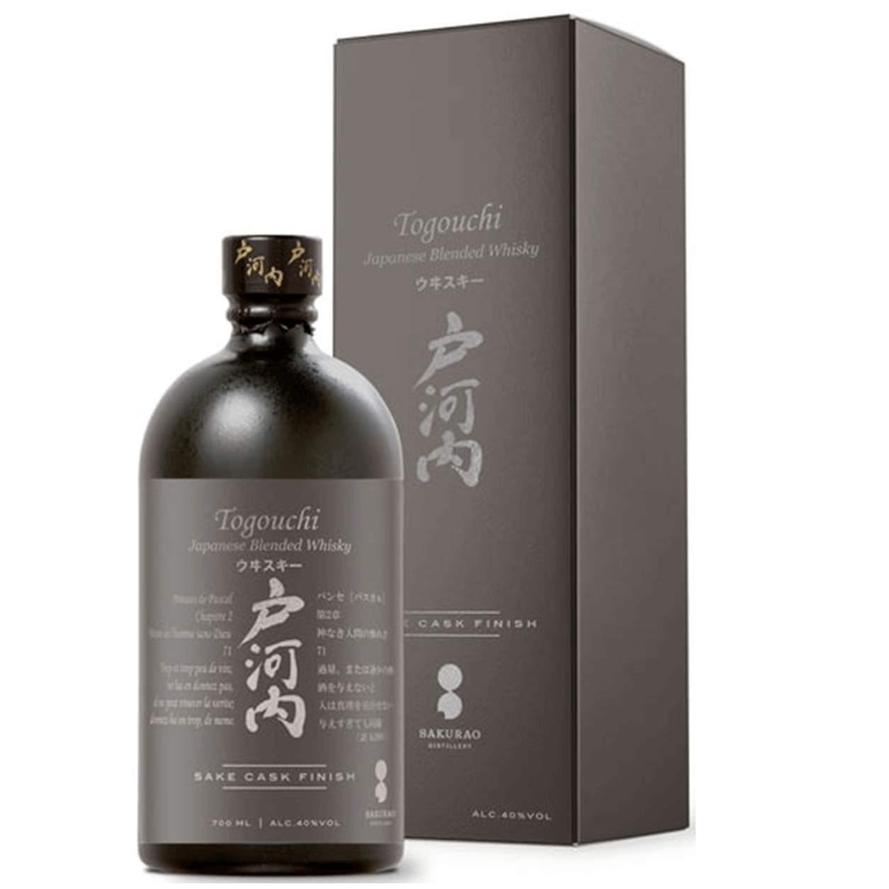 Dal 1976 esperta nell'arte dell'invecchiamento sotterraneo, la distilleria Sakurao invecchia in botti di rovere i suoi whisky sepolti ai piedi del monte Osorakan, diverse centinaia di metri sottoterra.

Queste montagne circostanti sono particolarmente generose anche per il marchio Togouchi, poiché anche l'acqua utilizzata viene prelevata dal fiume Oze.

Queste caratteristiche uniche e differenzianti contribuiscono allo sviluppo di una gamma di whisky eleganti e fruttati, assemblati con precisione.

Invecchi